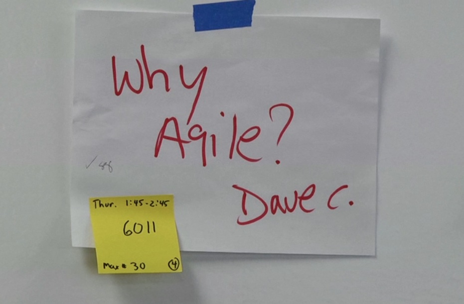 Why Agile?: one of the session offerings at Agile Open So Cal 2013