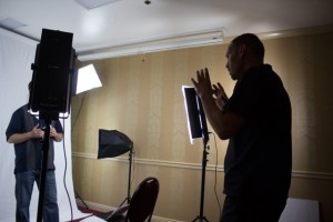 Cliff Rosa directing a client. video production online course
