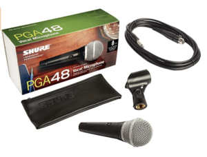 Mono Handheld Shure Cardiod microphone w 1/4 inch cable